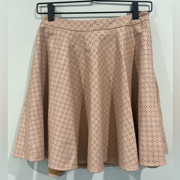 NWT•Anthropologie•Sunday Best Astral Swing Skirt Vegan Leather•Size 4 - Picture 2 of 7